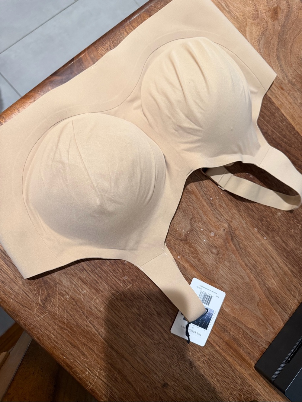 Strapless Molded Cup Bandeau Bra in Nude